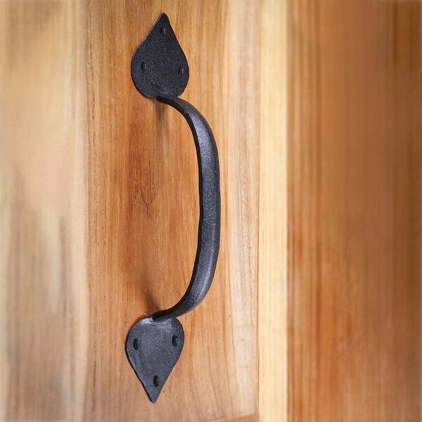 Black Wrought Iron Kitchen Handles 10" Pulls with